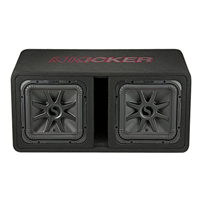 KICKER DL7R122 Dual 12” Loaded Enclosure w /  L7R 2-ohm 1200W Subwoofers