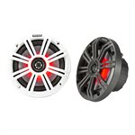 KICKER KM654L 6.5" 4-ohm Marine Coaxial Speakers with 3 / 4" Tweeters, Lighted