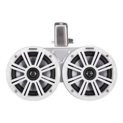 KICKER KMTC65W 6.5" 2-ohm Loaded Marine Dual Cans with 45KM6