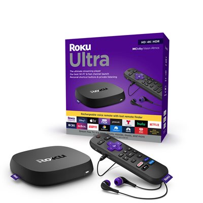 Roku Ultra Streaming Player w /  Rechargeable Voice Remote