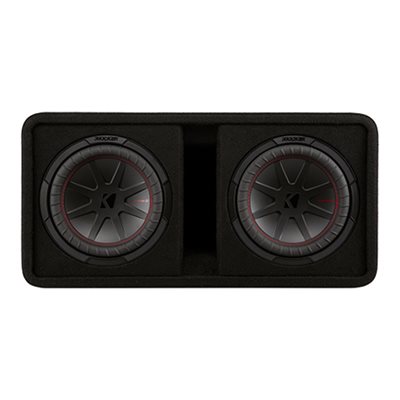 KICKER DCWR102 10” Dual Loaded Enclosure w /  CompR 2-ohm 800W Subwoofers