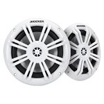 Kicker KM60 6.5" Marine Coaxial w / .5"Tweeter Speaker (white)