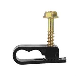 Custom Tool Supply Dual RG6 Screw Clip (black, 100 pk)