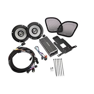 KICKER 6.5" Speakers & 4-Channel Amplifier Kit for 2015 & Up Harley Davidson Road Glide