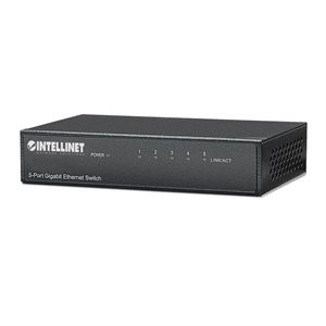 Intellinet 5-Port Desktop Gigabit Ethernet Switch, Metal