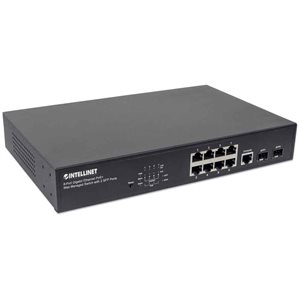 Intellinet 8 Port Gigabit Ethernet POE+ Web-Managed Switch with 2 SFP Ports