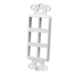 Vanco Decor Style Keystone Wall Plate Inserts- 6 Ports (W