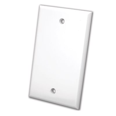 Vanco Blank Wall Plates- Single (White)