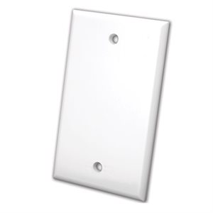 Vanco Blank Wall Plates- Single (White)