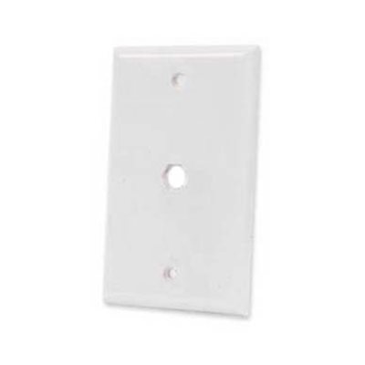 ASKA Blank Wall Plate with Single Hole (white)