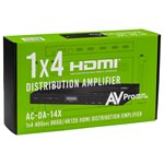 AVPro 8K HDMI 1x4 40 GBPS Splitter w / HDR & EDID Mgmt (Full H