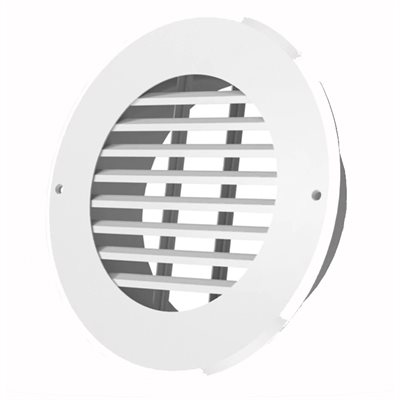 TruAudio Metal Duct Grille 6 Wall-Mount Grille for 6" Duct Fan(White)