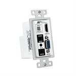 AVPro Edge HDBaseT Wall Plate Transmitter Single Gang Dual I