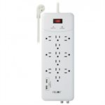 Metra Helios 12 Outlet Surge Protector w /  2 USB Ports