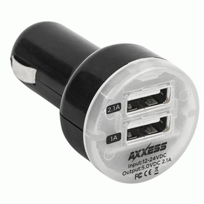 Axxess 2.1 Amps Dual USB Compact Device Charger