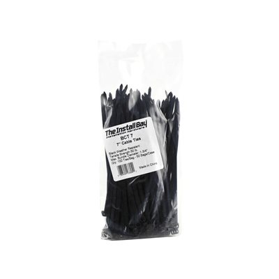 Install Bay 7" 50 lb Cable Ties (black, 100 pk)