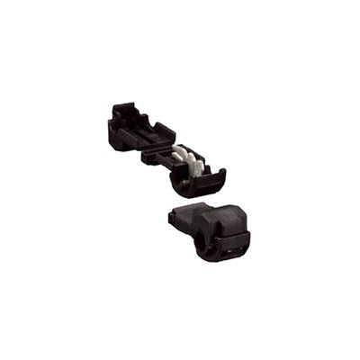 Install Bay 24-26 ga Displacement Connector (black, 100 pk)