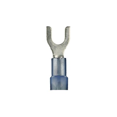 Install Bay 16-14 ga #6 Nylon Spade Terminal (blue, 100 pk)