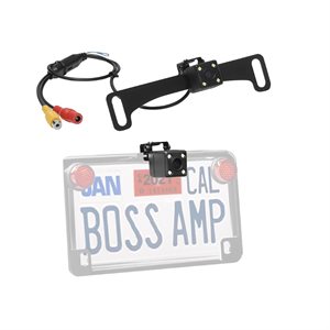Boss License Plate Mount Camera, Black
