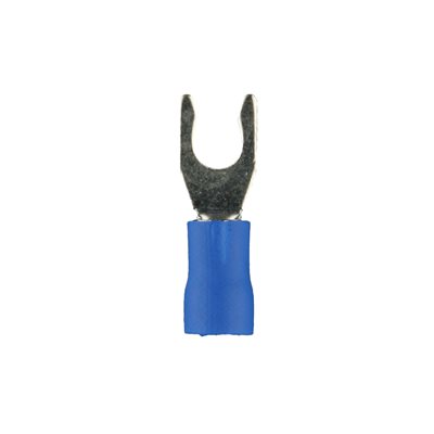 Install Bay 16-14 ga #6 Vinyl Spade Connector (blue, 100 pk