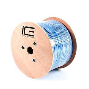ICE Cat 6a Shielded 500MHz 10G HDBaseT 1,000' Spool (blue)