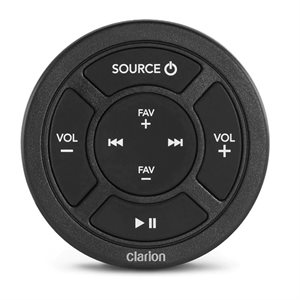 Clarion Marine Source Unit Remote Controller: Round, Non-Display, Weatherpr