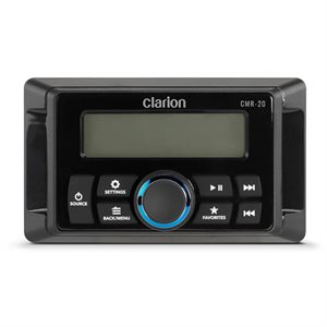 Clarion Marine Source Unit Remote Controller: Segmented, Monochrome Display