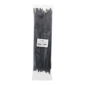 Install Bay 14.6" Cable Tie UV (black, 100 pk), 50lbs