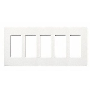 Lutron 5-Gang Wall Plate (white)