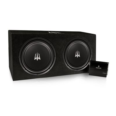 Triton Audio Dual 12" Bass Package w /  1000W Mono Amplifier