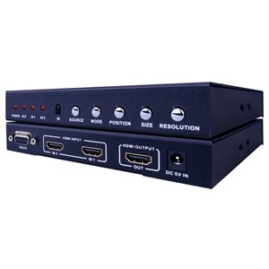Vanco HDMI 2x1 Selector Switch Multiview / PIP 1080p / 60Hz Up / Down Scaler