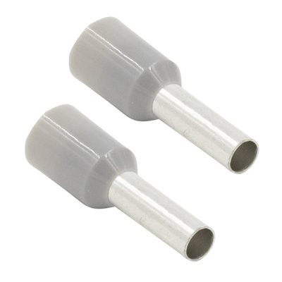 Install Bay Gray 14 GA Ferrules - Package of 100