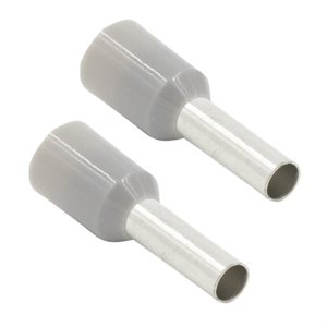 Install Bay Gray 14 GA Ferrules - Package of 100