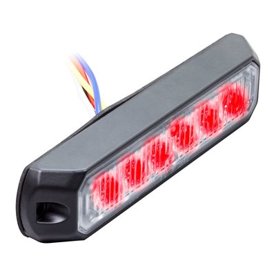 Heise Single Color Red Marker Lights - 4.9 Inch, 6 LED