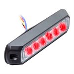 Heise Single Color Red Marker Lights - 4.9 Inch, 6 LED