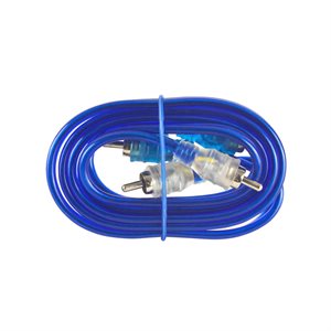 Install Bay 3' RCA Compact End Cable (clear / blue)