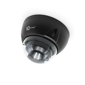 IC RealTime 4MP IP Indoor / Outdoor Mid Size Vandal Dome. Varifocal 2.7-13.5mm Lens POE Capable Blk