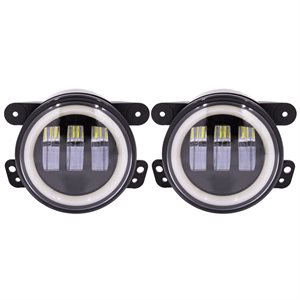 Metra Fog Lights with Black Face and Full Halo - 4 Inch, 6 L