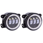 Metra Fog Lights with Black Face and Full Halo - 4 Inch, 6 L