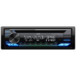 JVC Single DIN 2-Line Alexa / SiriusXM Front  /  Rear Dual USB 5.0V Compatible Bluetooth CD Receiver