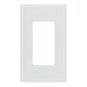 Lutron FP Glass 1R Opening Wall Plate(Clear White)