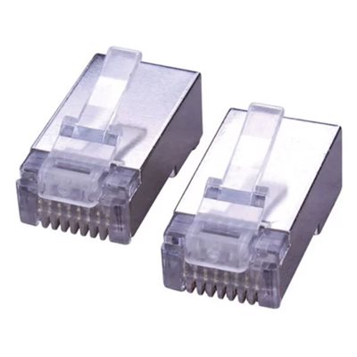 Vanco 8x8 RJ45 Shielded Cat 6 Plug (100 pack)