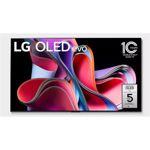 LG 65” 4K OLED G3 Evo Smart WebOS 23 TV | 60Hz, HDR