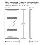 Lutron Pico RF 3-Button Remote w /  Raise / Lower Dimming (Light Almond)