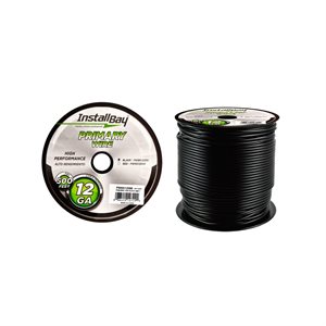 Install Bay 12 ga Primary Wire 500' Spool (black)
