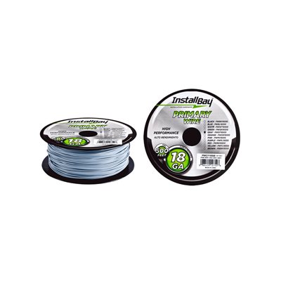 Install Bay 18 ga Primary Wire 500' Spool (grey)