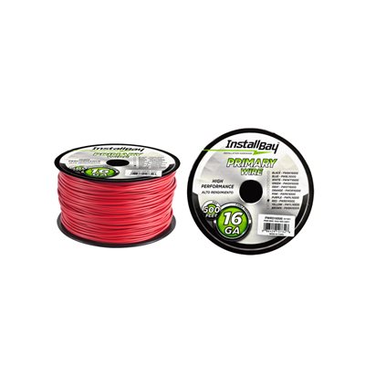 Install Bay 16 ga Primary Wire 500' Spool (red)