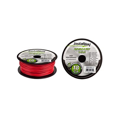 Install Bay 18 ga Primary Wire 500' Spool (red)