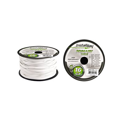 Install Bay 16 ga Primary Wire 500' Spool (white)