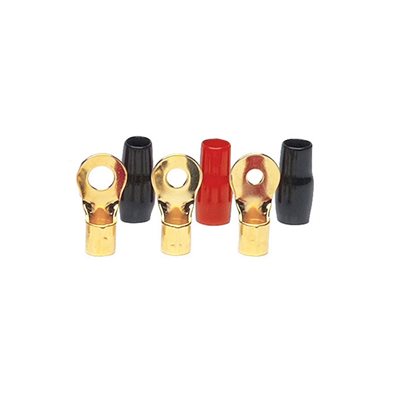 Raptor Mid Series 4 ga 5 / 16" Ring Terminals (gold, 20 pk)